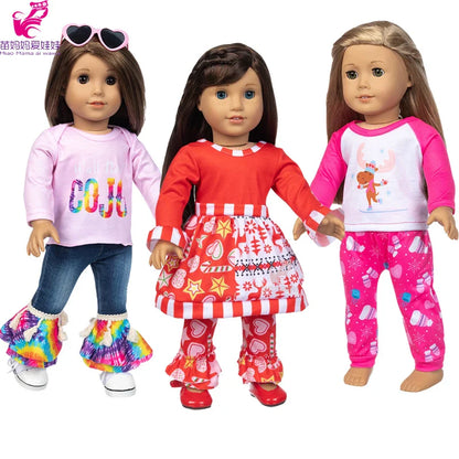 18-Inch Girl Doll Clothes – Pink Coat & Office Dress Outfit, Baby Girl Doll Gift Toy