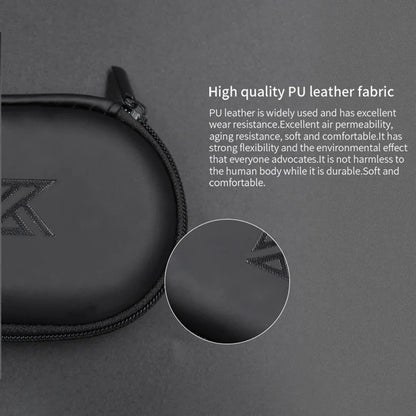 KZ Earphone Case – Portable EVA Zipper Headset Storage Box with Logo, Square Compression Organizer for Headphones