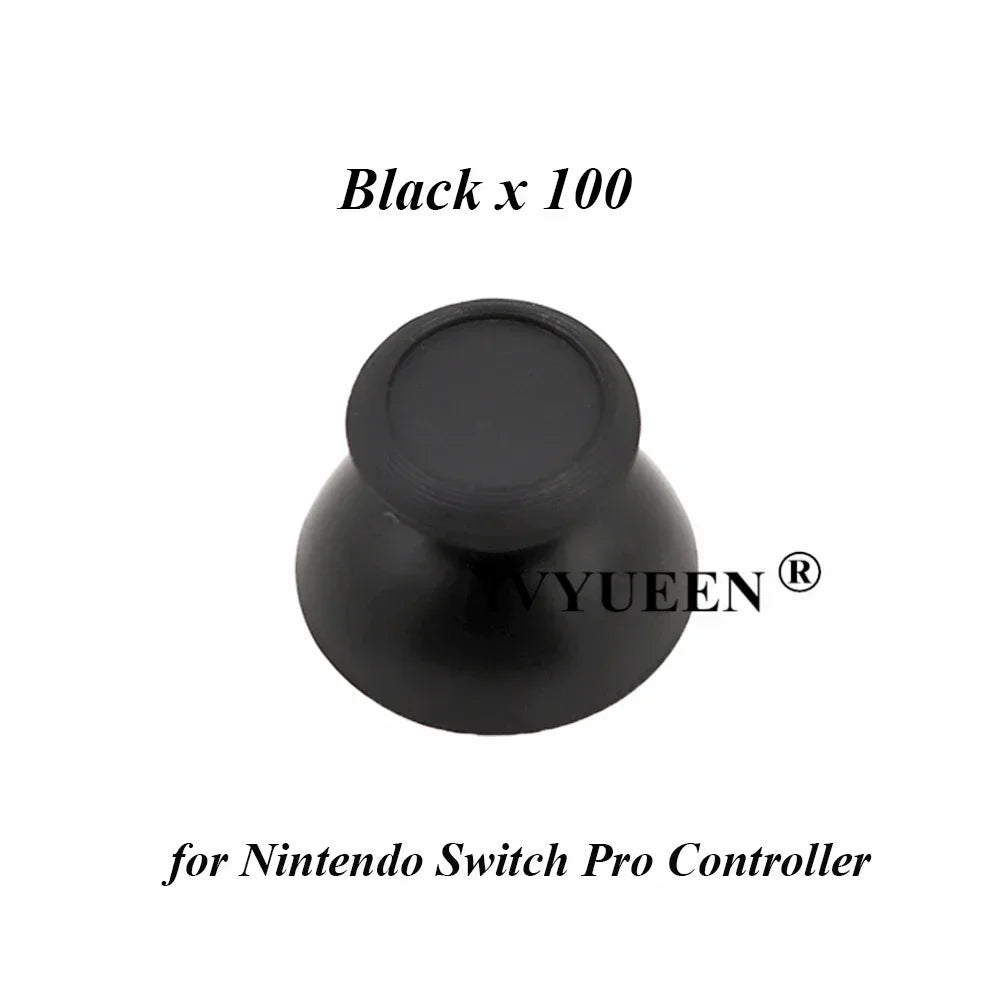 IVYUEEN 100PCS Black Analog Stick Caps – Thumb Grip Covers for PS5, PS4, PS3 & Xbox Controllers
