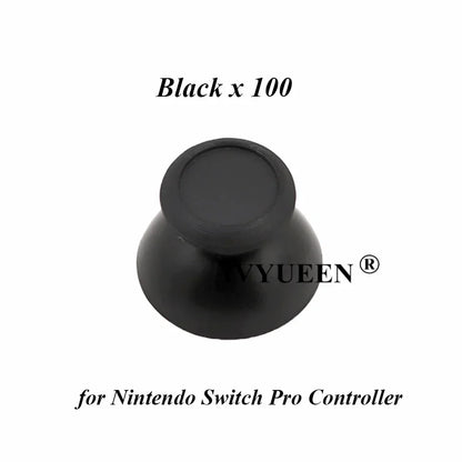 IVYUEEN 100PCS Black Analog Stick Caps – Thumb Grip Covers for PS5, PS4, PS3 & Xbox Controllers