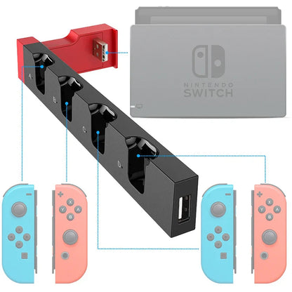 Nintendo Switch Joy-Con Controller Charging Dock — Stand & Holder Station for NS Joy-Con Game Controllers
