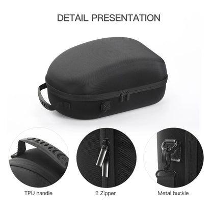 Meta Quest 3 VR Headset Hard EVA Carrying Case with Shoulder Strap – Travel Storage Bag for VR Accessories