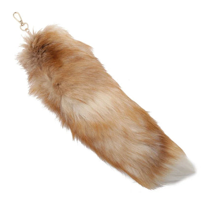 New Fashion Wolf Tail Fur Keychain – Unisex Car Keyring & Bag Charm Accessory Gift