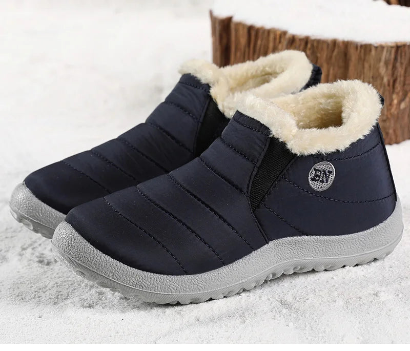 Men’s Winter Ankle Boots — Warm Fur Lined Snow Boots, Casual Shoes for Men and Couples