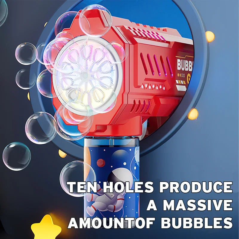 Fully Automatic Rocket Bubble Gun – Outdoor Bubble Blower with Liquid for Kids Beach Toy Gifts