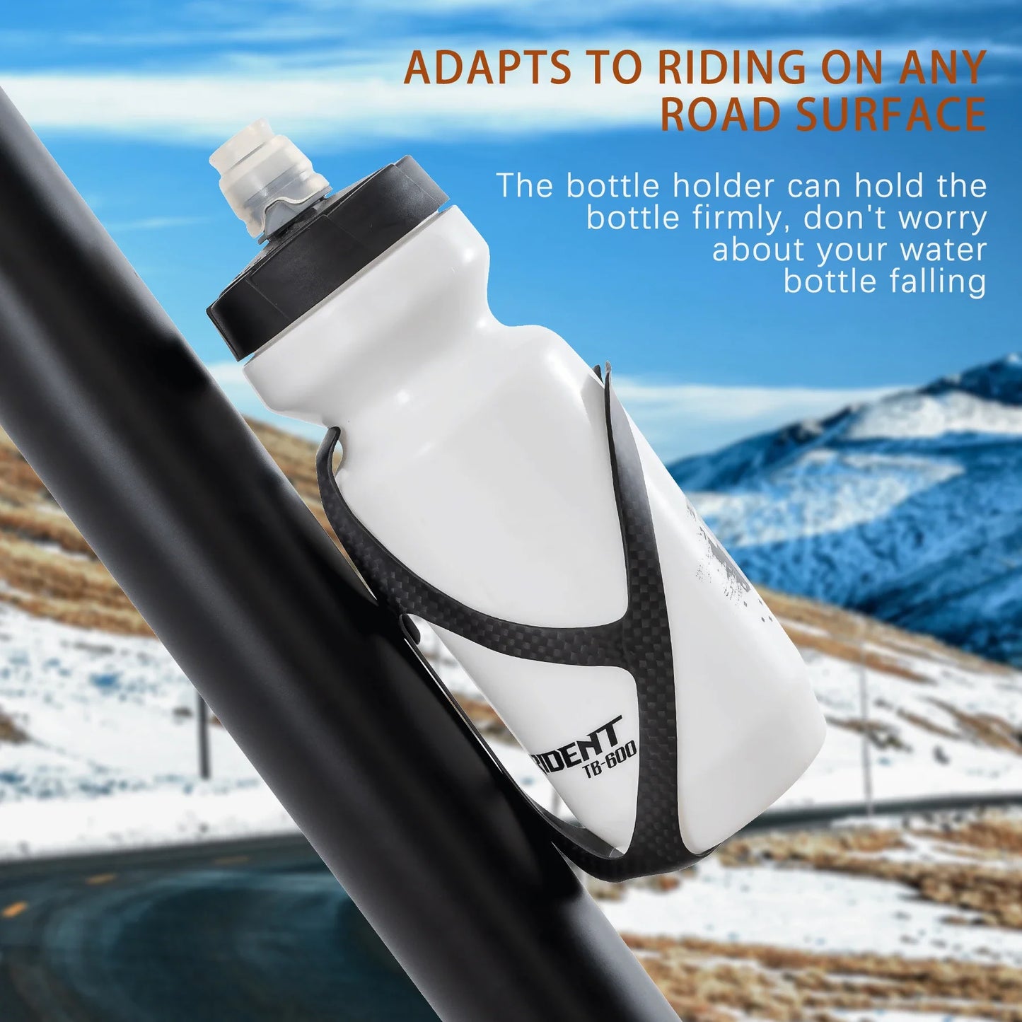 HUALONG 3K Carbon Fiber Bicycle Water Bottle Cage - Ultra-Light Matte Black MTB, Road & Gravel Bike Bottle Holder