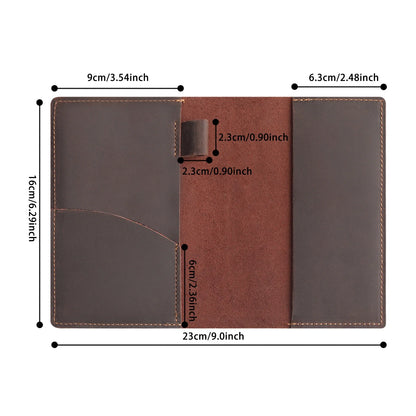 Leather Journal Cover for Field Notes – Fits 3.5" x 5.5" Notebooks (Cover Only)