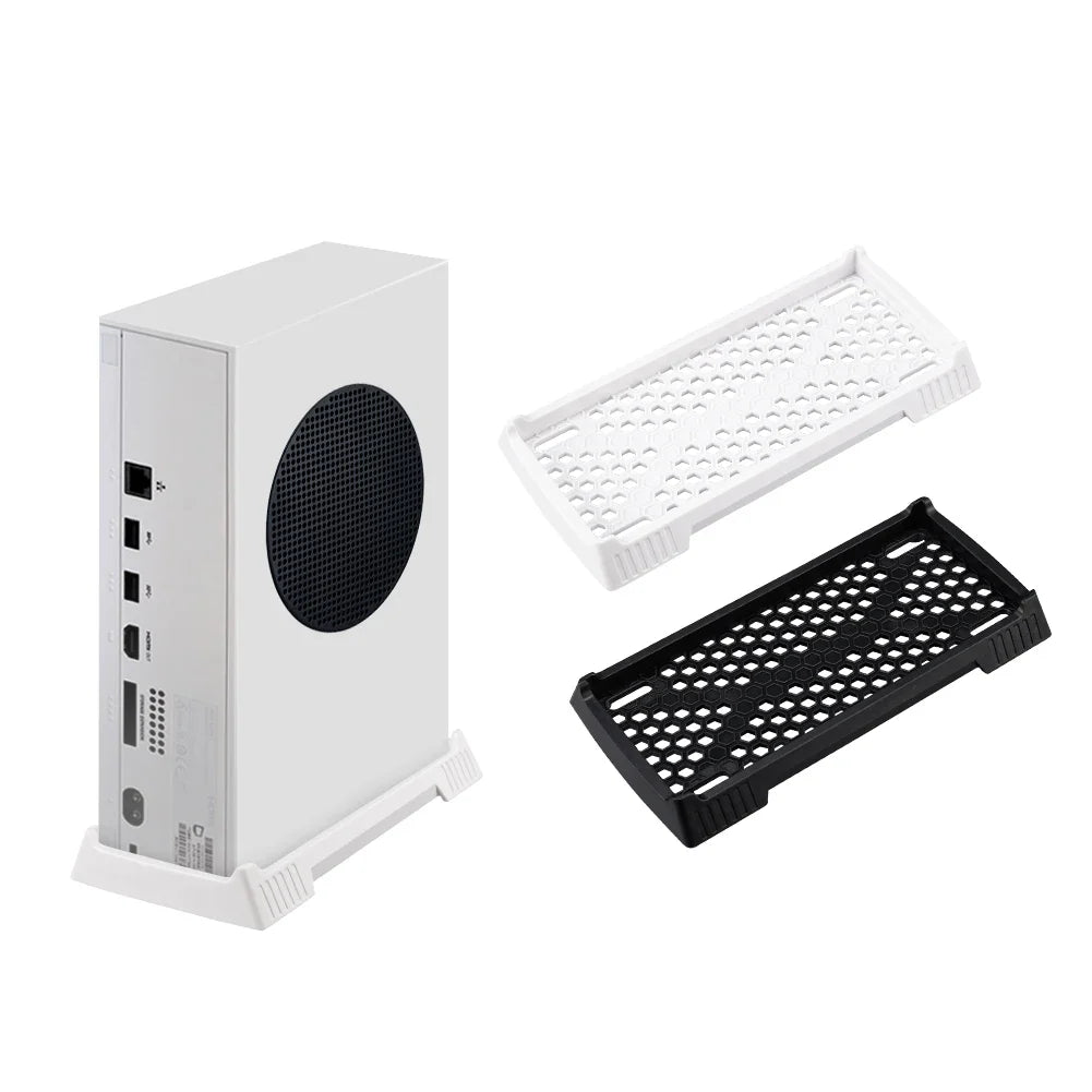 Xbox Series S Vertical Stand with Built-in Cooling Vents – Console Holder Cooling Dock Station Game Accessory Base for Improved Airflow