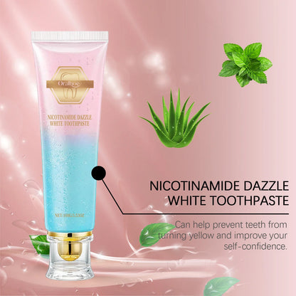Niacinamide Whitening Toothpaste – Stain Removal, Plaque Reduction & Fresh Breath