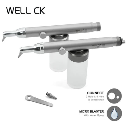 WELL CK Dental Aluminum Oxide Micro Blaster – Air Abrasion Sandblasting Microetcher Gun for Dentistry Polishing & Surface Treatment Tools