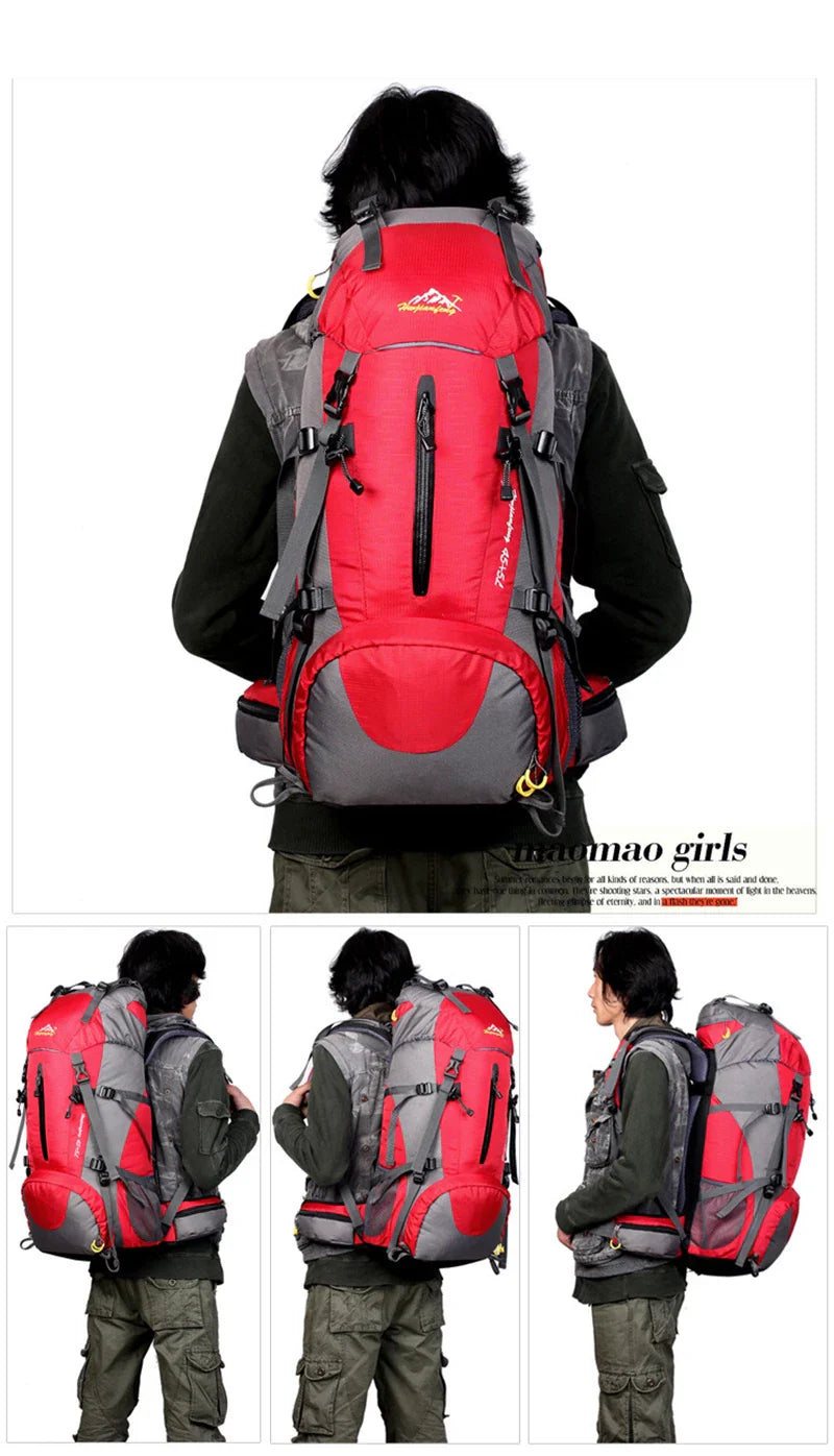50L Hiking & Camping Backpack — Waterproof Multi-Function Trekking Bag for Women & Men