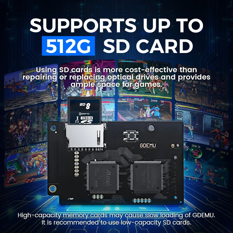 GDEMU V5.20.5 Optical Drive Emulator Kit — Remote Card Mount for SEGA Dreamcast DC Console