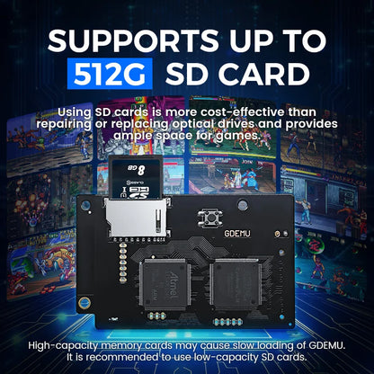 GDEMU V5.20.5 Optical Drive Emulator Kit — Remote Card Mount for SEGA Dreamcast DC Console