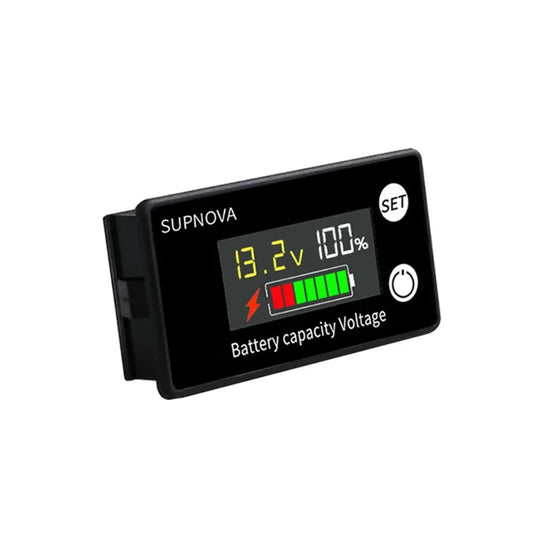Battery Capacity Indicator Voltmeter – DC 8V-100V for Lead Acid, Lithium & LiFePO4 Cars & Motorcycles