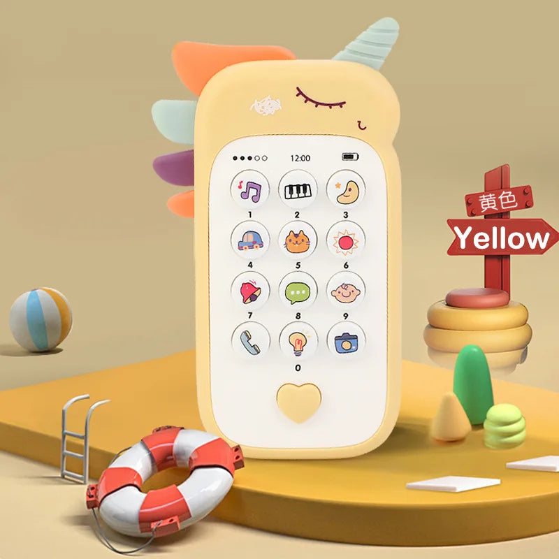 Baby Musical Phone Toy - Sound Telephone with Teether for Infants & Early Learning