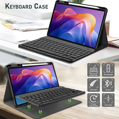 Keyboard Case for Redmi Pad 2 11-inch 2025 — Bluetooth Tablet Case with Pencil Holder for Xiaomi Redmi Pad 2