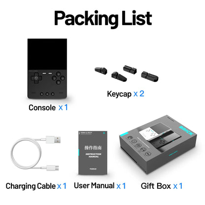 TRIMUI BRICK Handheld Game Console – 3.2'' IPS Screen, Linux System, LED Lighting, Metal Back Panel, Free Keycap Gifts