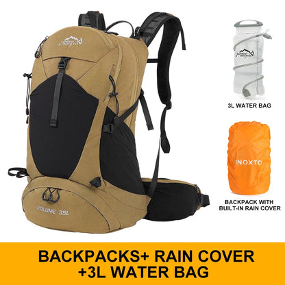 35L Mountaineering Backpack - Waterproof Outdoor Sports Bag for Men & Women, Camping & Hiking Rain Gear