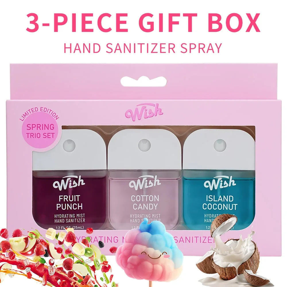 Moisturizing Hand Sanitizer Spray - Coconut, Watermelon, Cucumber & Cherry Blossom Scented Hand Cleaning Mist