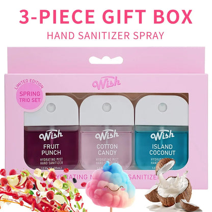 Moisturizing Hand Sanitizer Spray - Coconut, Watermelon, Cucumber & Cherry Blossom Scented Hand Cleaning Mist