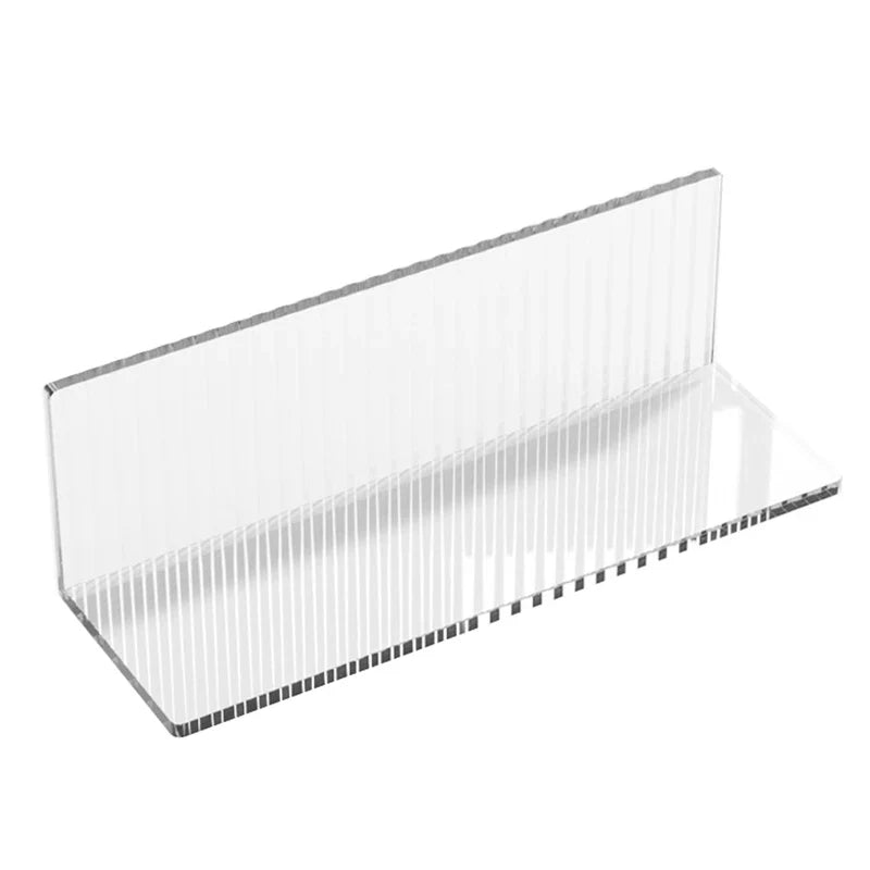 Self-Adhesive Acrylic Wall Mounted Display Shelf — Transparent Figure & Toy Storage Rack Holder
