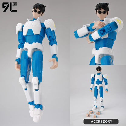 9L 3D Printed Invincible Tech Jacker T13 Lucky13 Action Figure – Multi-Jointed Motorcycle Collectible Model Toy Titan13