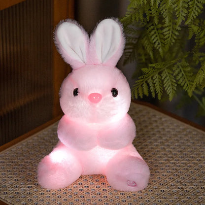 Luminous Cartoon Rabbit Plush Toy - Cute Soft Glowing Stuffed Doll Pillow Gift for Kids & Home Decor