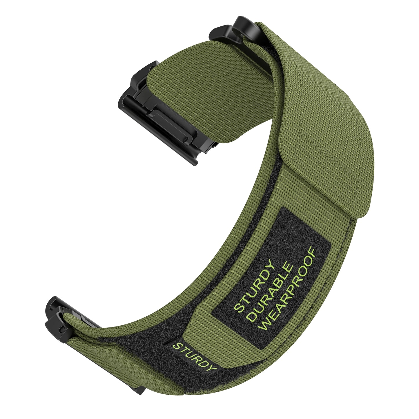 Rugged Nylon Quick Fit Watch Band — Compatible with Garmin Fenix E 8/7X/7/6/6X/5/5X/3HR