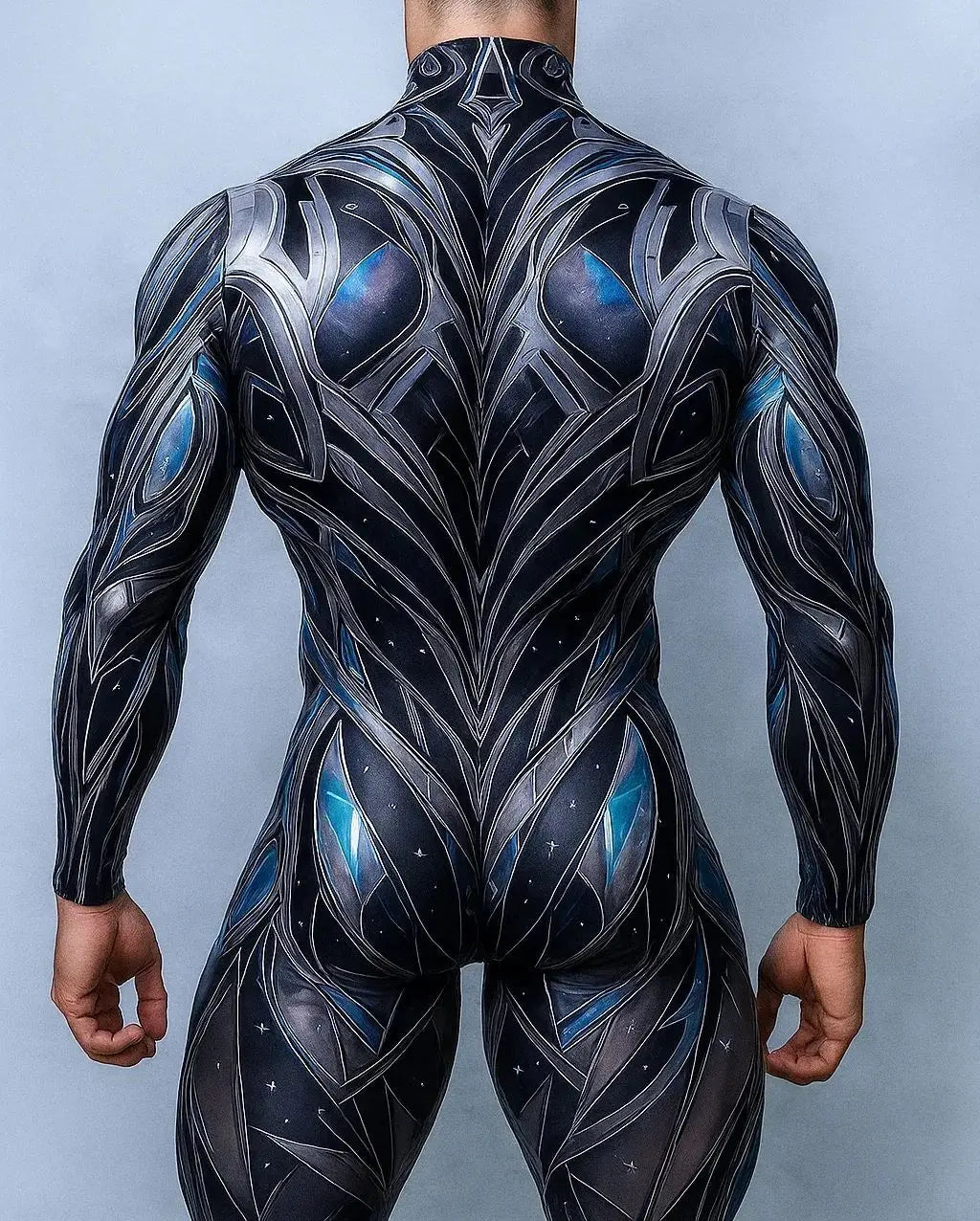 Cyberpunk 3D Print Jumpsuit - Futuristic Machinery Cosplay Bodysuit for Adults Halloween, Carnival & Cycling