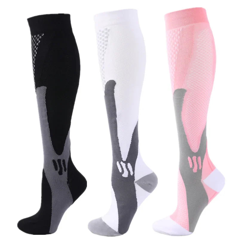 3 Pairs Compression Socks 30 mmHg — S-XXL Medical Socks for Edema, Diabetes & Varicose Veins
