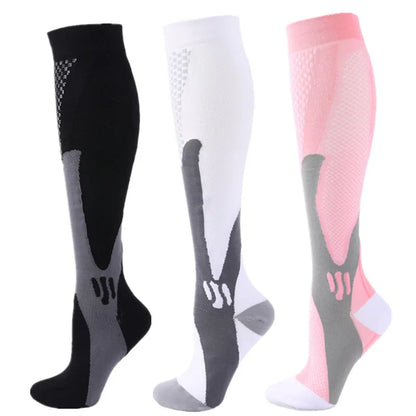 3 Pairs Compression Socks 30 mmHg — S-XXL Medical Socks for Edema, Diabetes & Varicose Veins