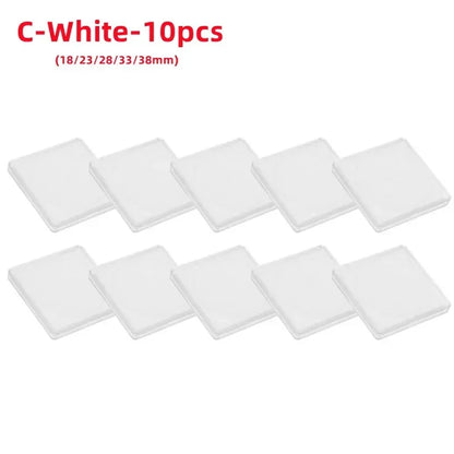 10PCS Plastic Square Coin Holder Capsules – Transparent Storage Containers for 16mm-40mm Coins, Small Round Coin Display Boxes