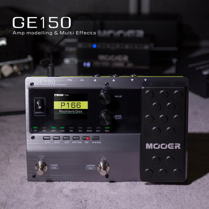 MOOER GE150 Electric Guitar Amp Modeling Pedal – Portable Multi-Effects Processor with Expression & IR Loading