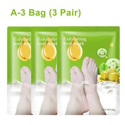 Exfoliating Foot Mask & Pedicure Socks – Dead Skin Removal, Whitening Foot Care, Foot Spa Scrub & Skin Refreshment