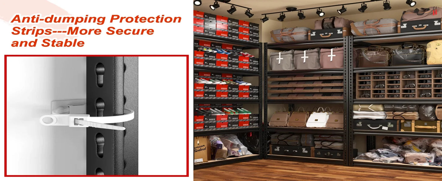 5-Tier Garage Shelving Unit – Heavy Duty Metal Storage Shelves, 2000LBS Capacity for Warehouse