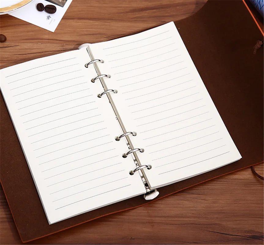 45 Sheets A5 A6 A7 Loose Leaf Notebook Refill – Spiral Binder Pages, Lined, Blank & Grid Craft Paper Stationery