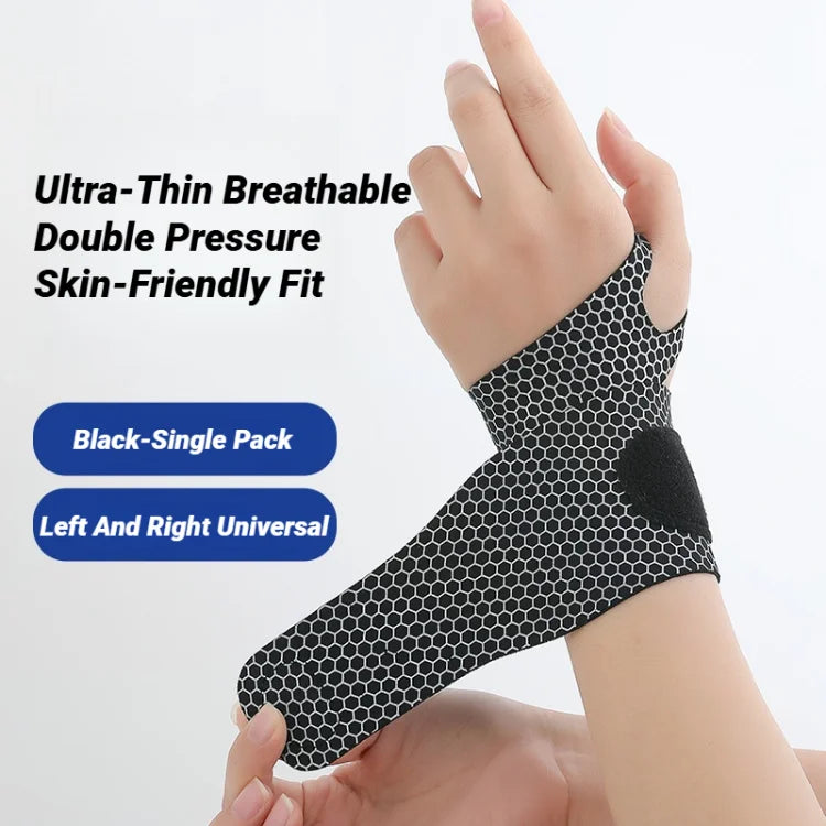 Adjustable Ultra-Thin Wrist Strap — Breathable Support for Sprains, Pain Relief, Gym Exercise, Arthritis & Carpal Tunnel
