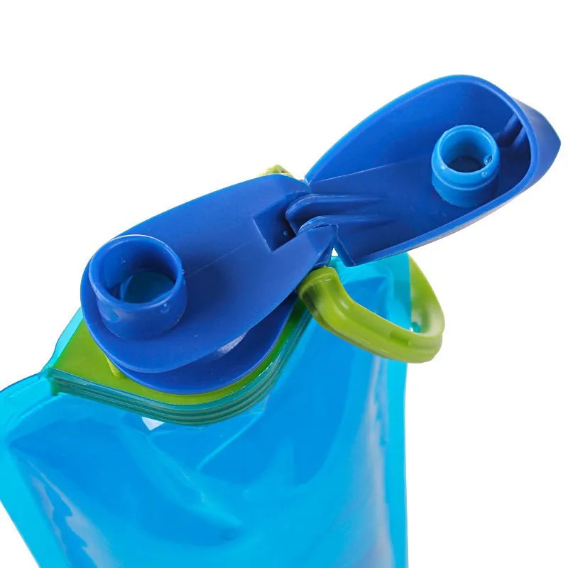 1Pc Portable Foldable Water Bag - Ultralight Soft Flask Bottle for Outdoor Sports, Hiking, Camping, Folding Water Bucket