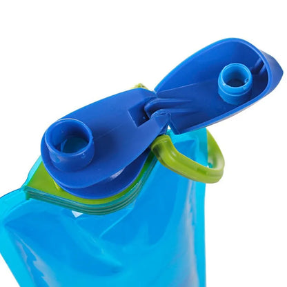1Pc Portable Foldable Water Bag - Ultralight Soft Flask Bottle for Outdoor Sports, Hiking, Camping, Folding Water Bucket