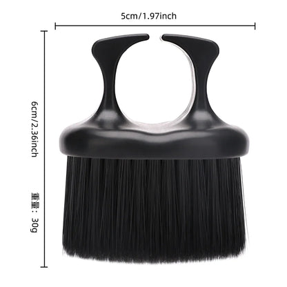 Ring Neck Hair Duster Brush - Soft Barber Hair Cutting Cleaning Brush for Removing Loose Hair & Salon Use