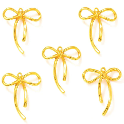 20pcs Bow Knot Charms - 20x25mm Pendant Beads for DIY Bracelet & Necklace Jewelry Making