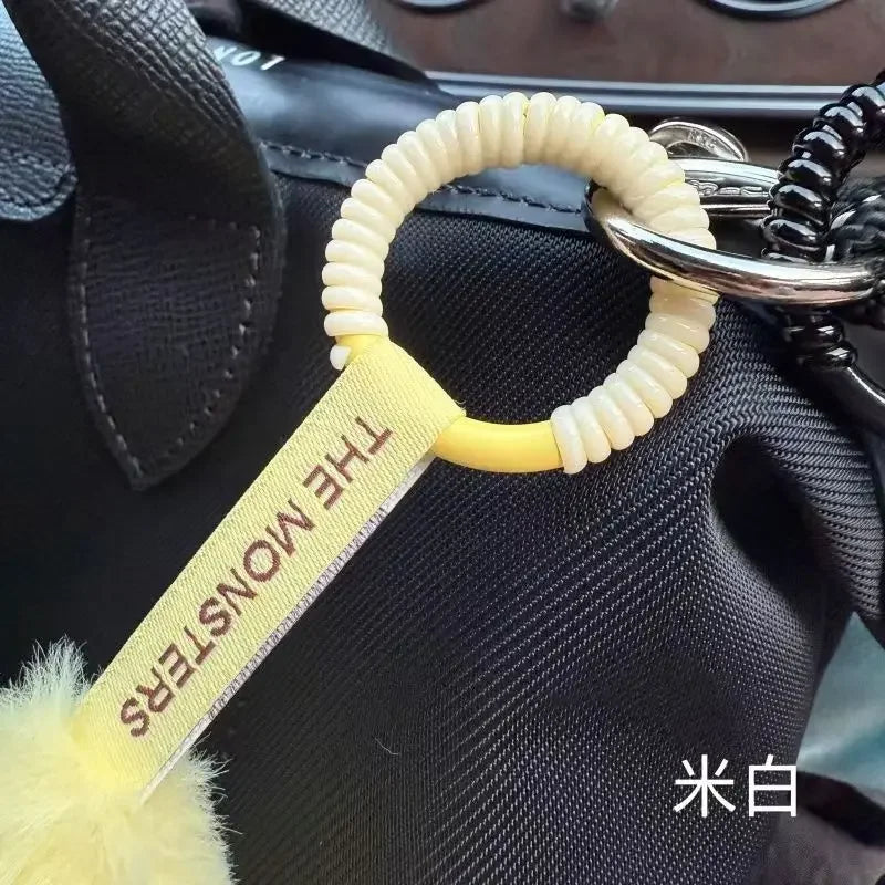 2PCS Labubu Silicone Anti-Drop Keychain Rope – Colorful Buckle Protection Ring