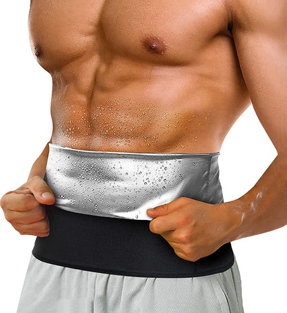 Men's Slimming Waist Trainer Belt – Sauna Sweat Body Shaper & Belly Fat Burner Wrap