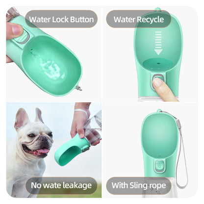 Portable Dog Water Bottle - Leakproof Outdoor Drinking Bowl for Small and Large Dogs, Cats - Chihuahua, French Bulldog Supplies