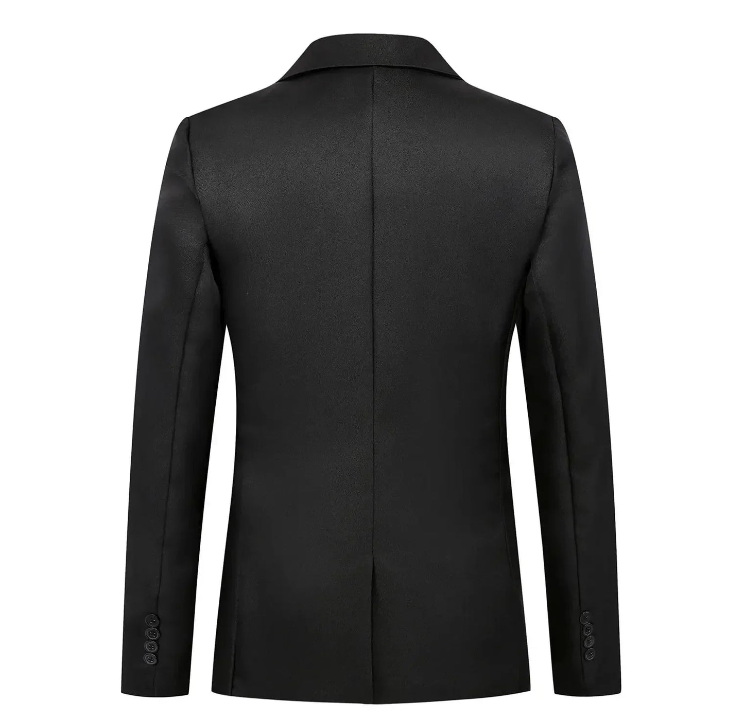 Men’s Casual Business Slim Fit Suit Jacket — Trendy Autumn Single-Button Formal Blouse, Non-Iron Solid Color