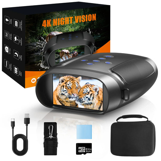 10X Digital Night Vision Binoculars | 9-Level Infrared, 600M Visibility in Darkness with 5000mAh Rechargeable Battery