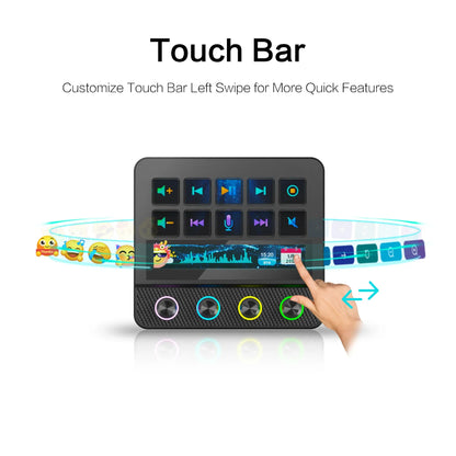 MiraBox N4 Pro Stream Deck Controller - 10 Programmable LCD Keys with 500+ Plugins for Streaming & Editing