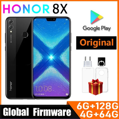 HONOR 8X Smartphone Global Firmware – 6.5" Display, Qualcomm Qilin 710, 20MP Rear Camera, Fingerprint Sensor Used Phone