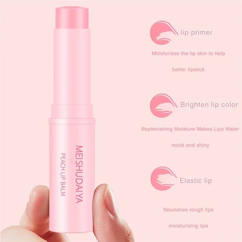 Peach Color-Changing Lip Balm – Long Lasting Moisturizing Hydrating Lip Gloss & Lip Care