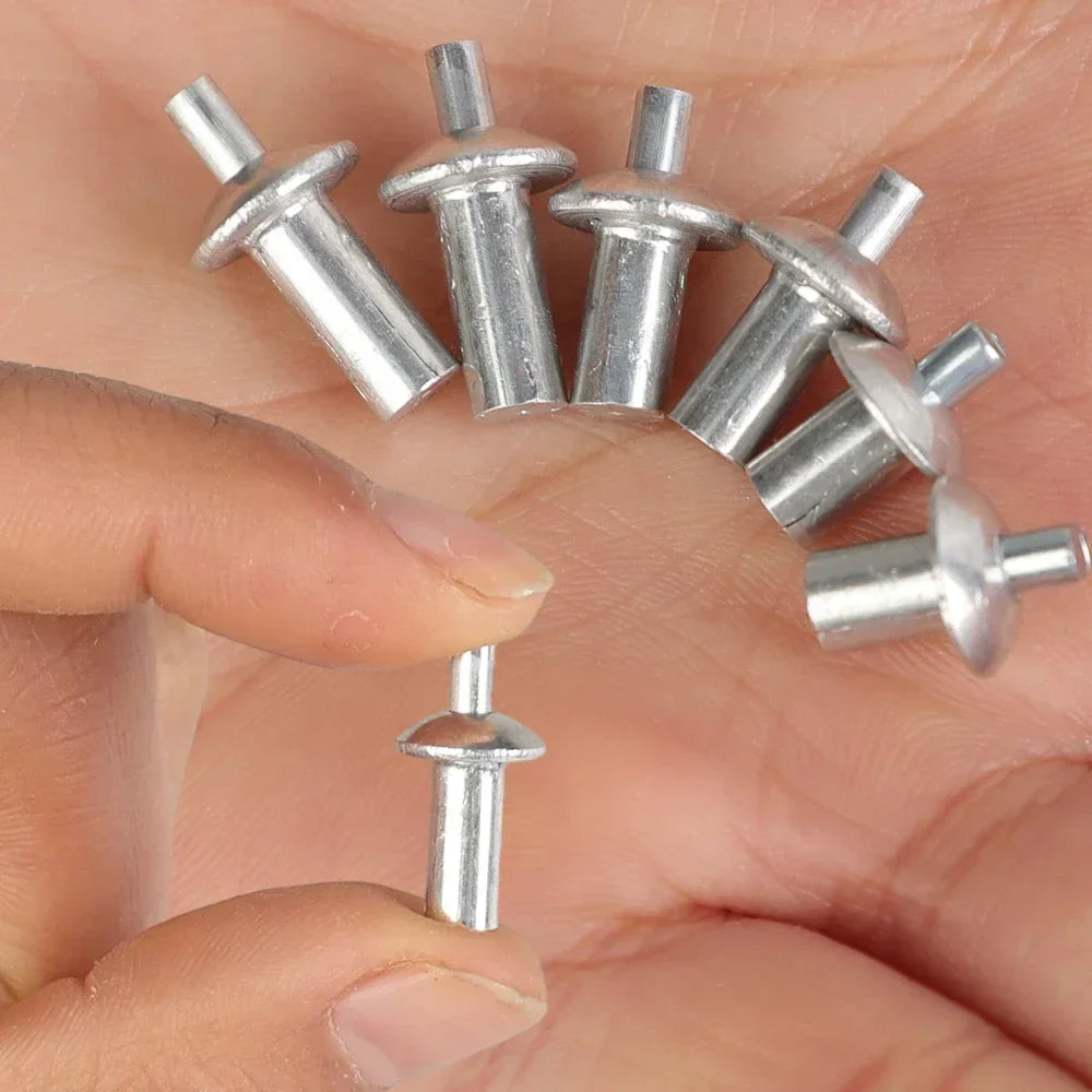 100x Hammer Drive Expansion Rivets – Aluminum Piercing Nails, Tapping Screws & Fasteners for Percussion Expansion